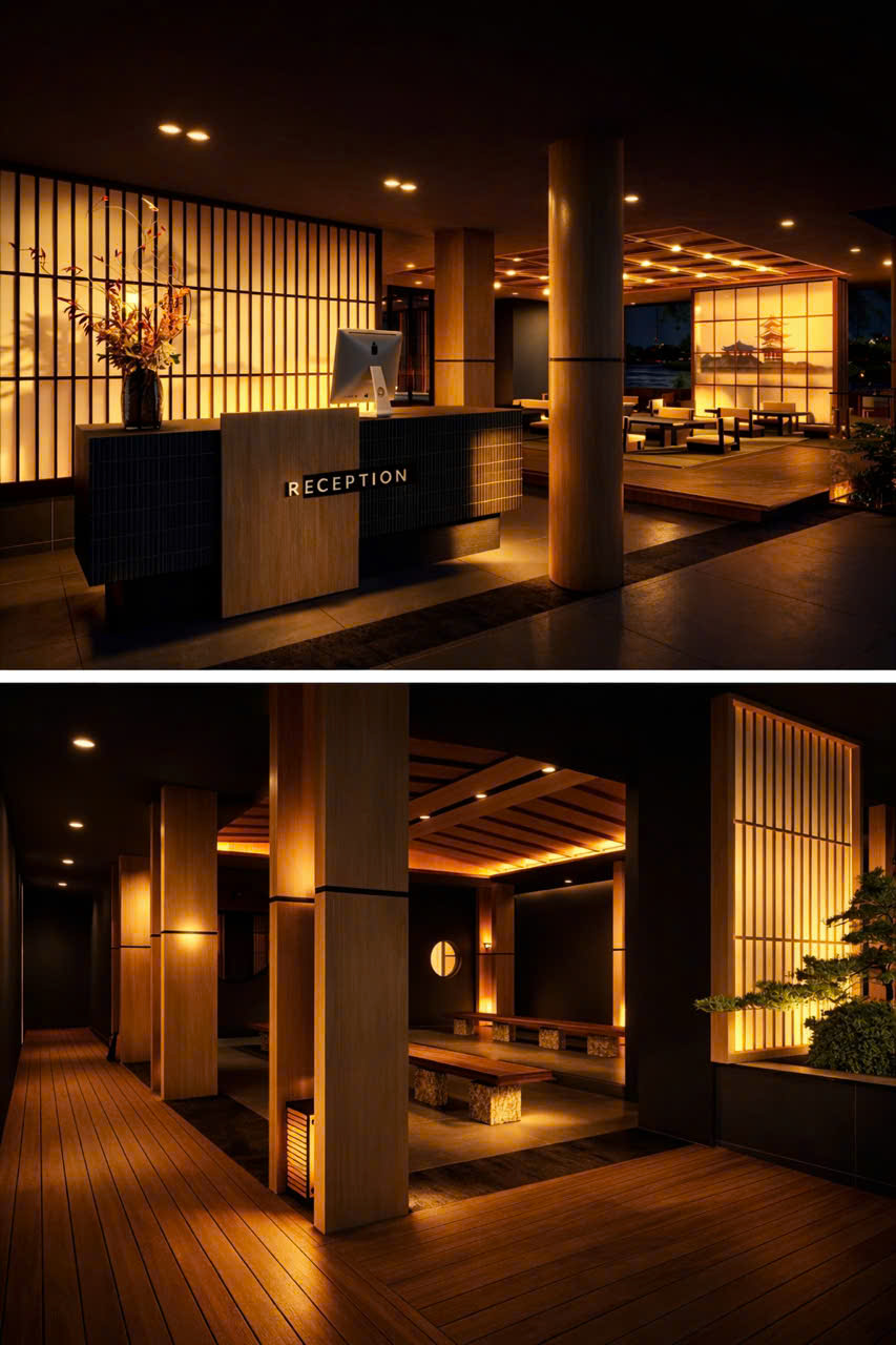 Toàn cảnh Cham Riverside với không gian wellness quy mô gần 4.000m² được thiết kế theo phong cách kiến trúc Nhật Bản tại Đà Nẵng