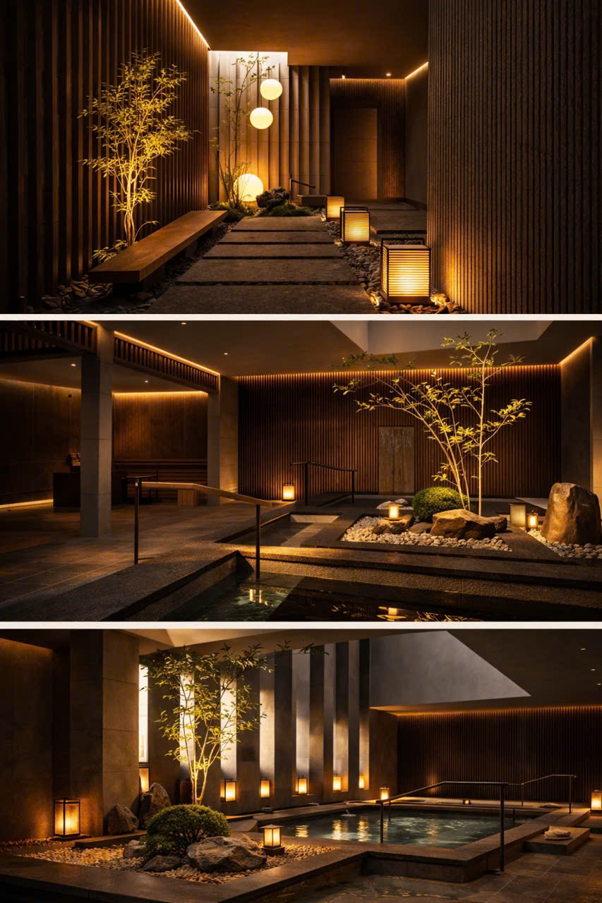 Toàn cảnh Cham Riverside với không gian wellness quy mô gần 4.000m² được thiết kế theo phong cách kiến trúc Nhật Bản tại Đà Nẵng