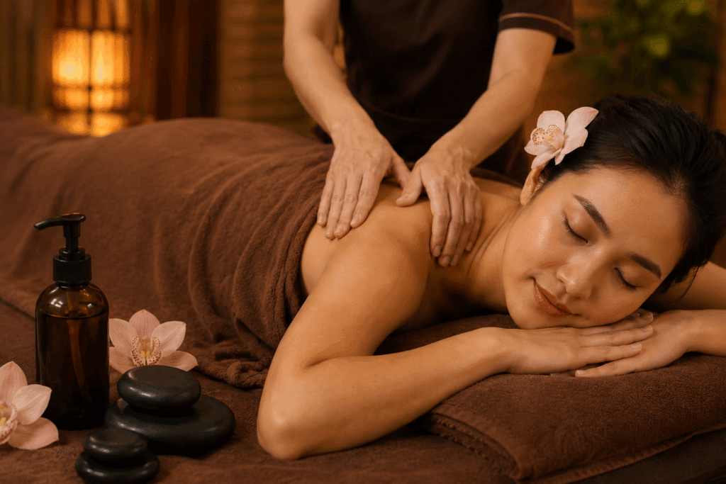 Khách hàng trải nghiệm trị liệu và chăm sóc sức khỏe